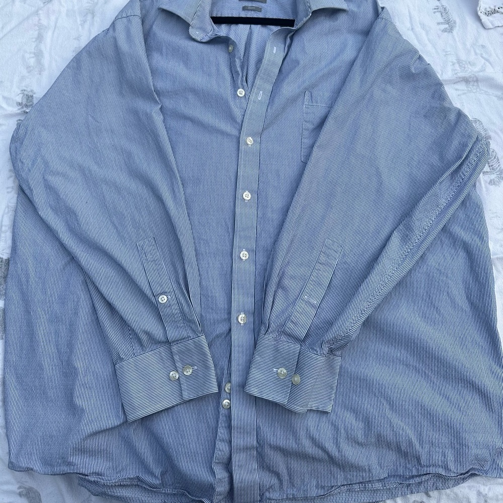 Michael Kors Blue Relaxed Fit Casual Shirt